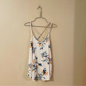 Papermoon Floral Cross Back Tank Top